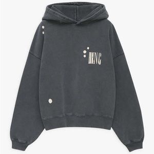 Anine Bing Alec Logo Printed Bleached Hoodie